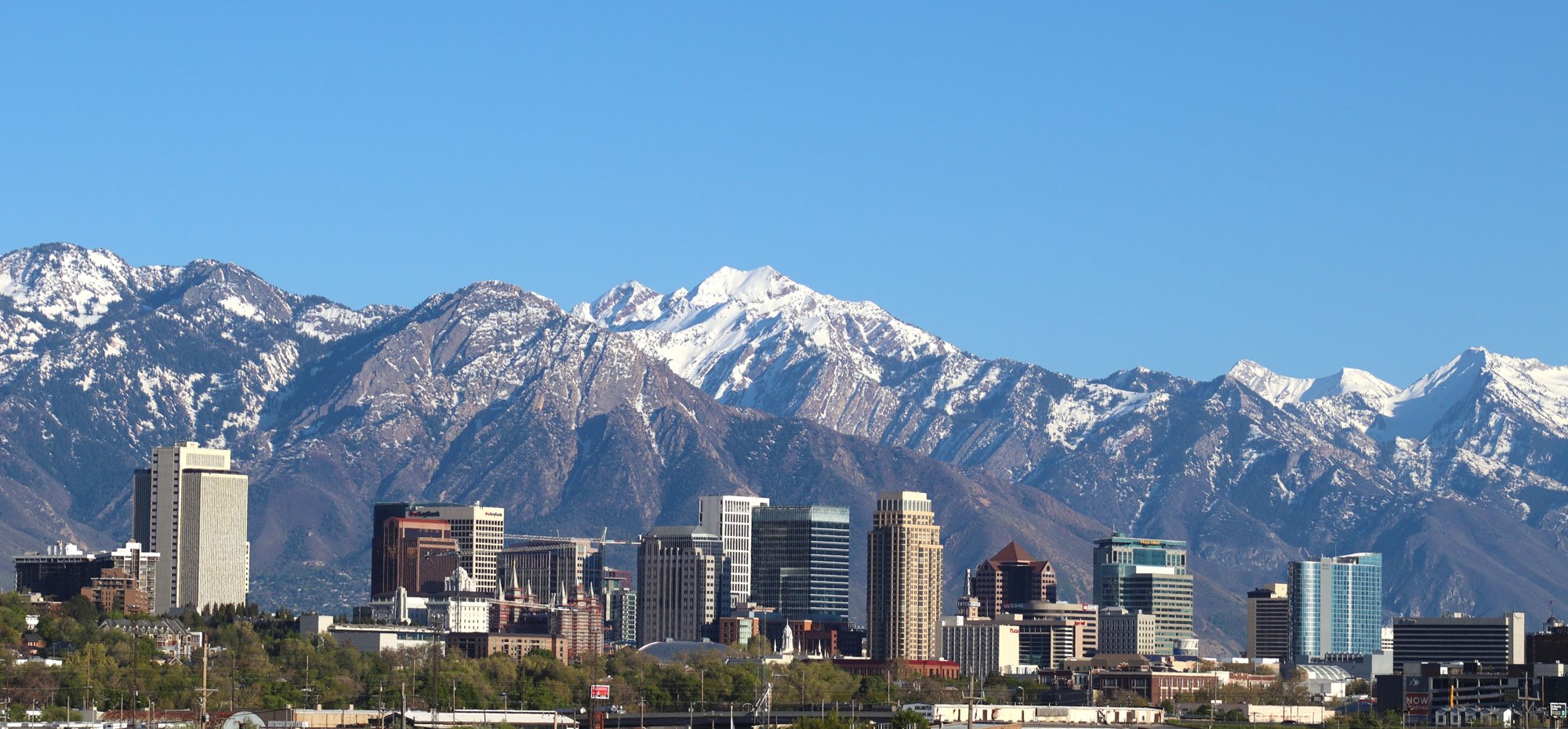 Salt Lake City and the Wasatch foothills